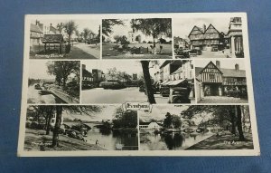 Vintage Real Photo Multiview Postcard Evesham  Worcestershire G1C