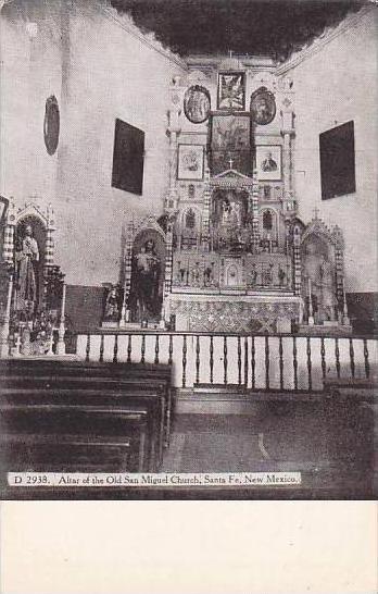 New Mexico Santa Fe San Miguel Church Tha Altar