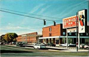 Ramada Inn Ogden Utah Street Scene Retro Cars Buildings C1960s Postcard