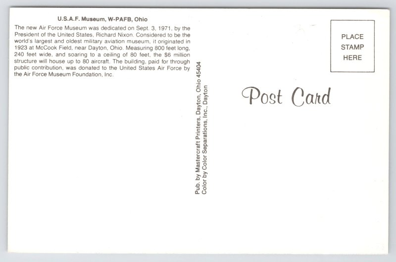 Transportation~WW Planes Lined Up On Display~USAF Museum~Ohio~Vintage Postcard