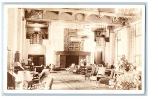 1936 Ahwahnee Lounge Room Interior View Yosemite CA RPPC Photo Postcard