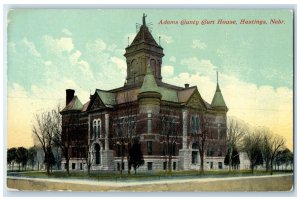 c1910's Adams County Court House Hastings Nebraska NE Unposted Vintage Postcard