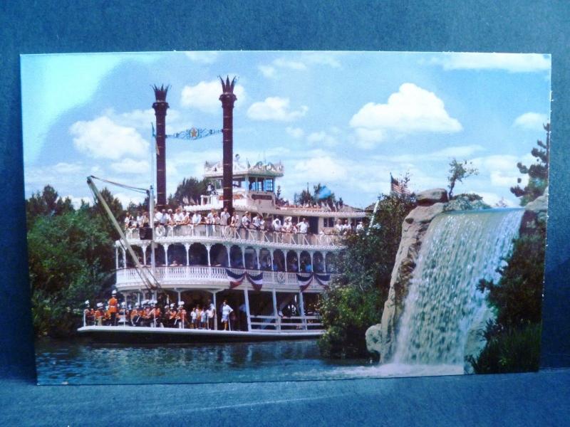 Postcard CA Disneyland Mark Twain Paddleboat #2