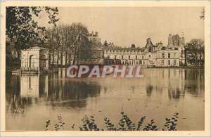 Postcard Old Palace of Fontainebleau La Douce France L'Etang to Carp