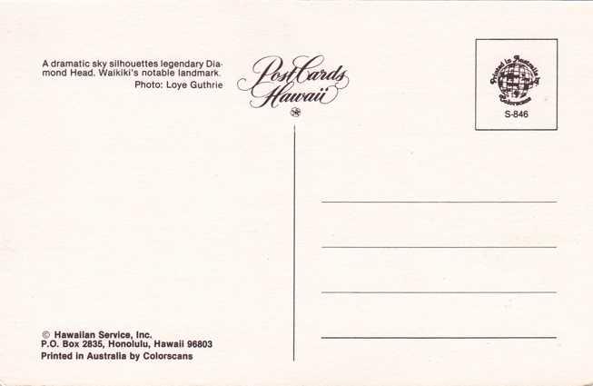 Sunset over Diamond Head HI, Hawaii