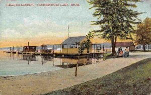 Steamer Landing Vandercooks Lake Michigan 1910s postcard