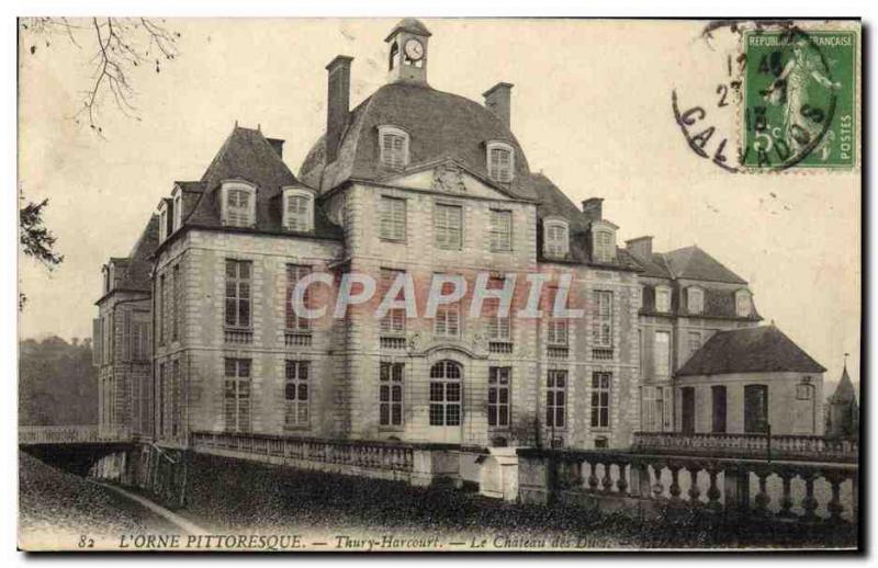 Old Postcard Panorama Thury Harcourt Le Chateau des Ducs