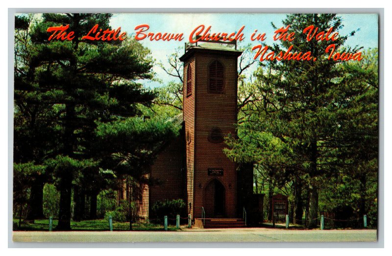 The Little Brown Church In The Vale Nashua Iowa Vintage Standard View Postcard 