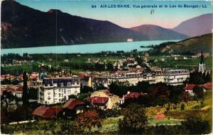 CPA AIX-les-BAINS - Vue générale et le Lac du BOURGET (653469)