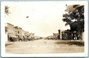 HURLEY SD MAIN STREET EAST ANTIQUE REAL PHOTO POSTCARD RPPC