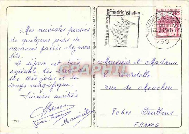 Modern Postcard Gruss aus Friedrichshafen