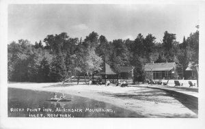 PC1/ Inlet Adirondacks New York RPPC Postcard c40s Rocky Point Inn 164