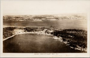 Alert Bay BC Aerial View Black & White Gowen Sutton Real Photo Postcard G56