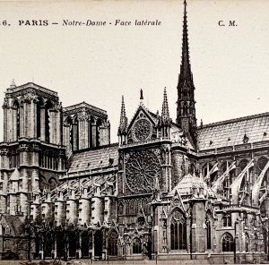 Paris France Notre Dame 1910s College University Postcard PCBG12A