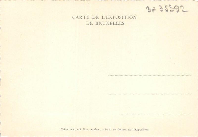 BF35392 pavillon du congo belgium exposition bruxelles belgium  front/back scan