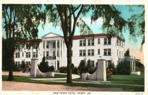 Vintage Postcard 1920's New Perry Hotel Perry GA Georgia