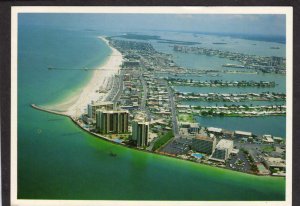 FL Aerial View Beach Hotels Clearwater Beach Florida Postcard
