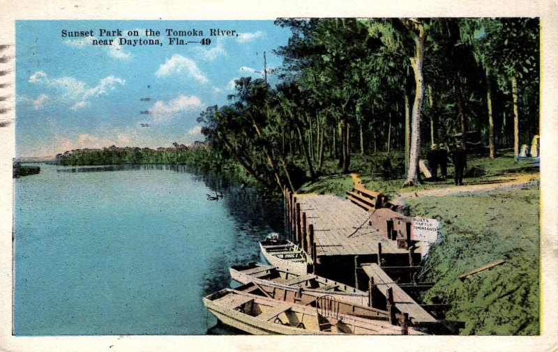 Daytona, Florida - Sunset Park on the Tomoka River - in 1925