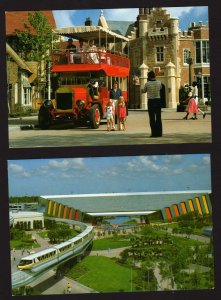 FL Lot 2 Epcot Center Disney Energy Tram Amusement Pk Orlando Florida Postcard