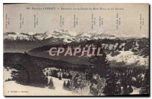 Postcard Old Surroundings Annecy Panorama of the Mont Blanc Chain saw Semnoz