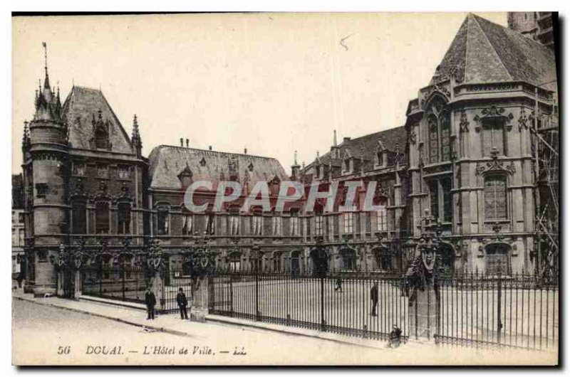 Old Postcard Douai The Hotel de Ville