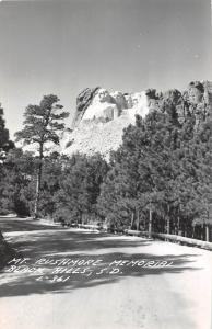 South Dakota SD RPPC Postcard MOUNT RUSHMORE c30-40s MEMORIAL VIEW 5