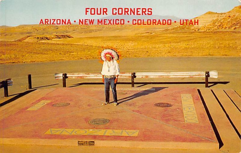 Four Corners Arizona, New Mexico, Colorado, Utah Indian Unused 