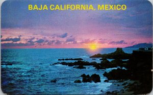 Baja California Mexico Sunset Ocean Scene Postcard G74