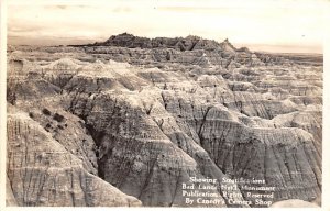 Showing Badlands national Monument real photo Badlands SD 