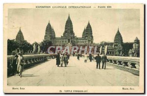 Old Postcard International Colonial Exposition Paris 1931 Angkor Wat Temple