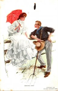 Romantic Couple Making Hay 1912