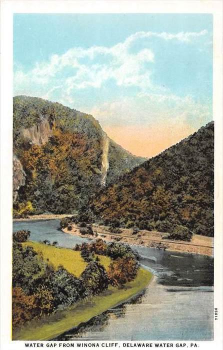 Pennsylvania  Delaware Water Gap,   Water Gap from Winona Cliff