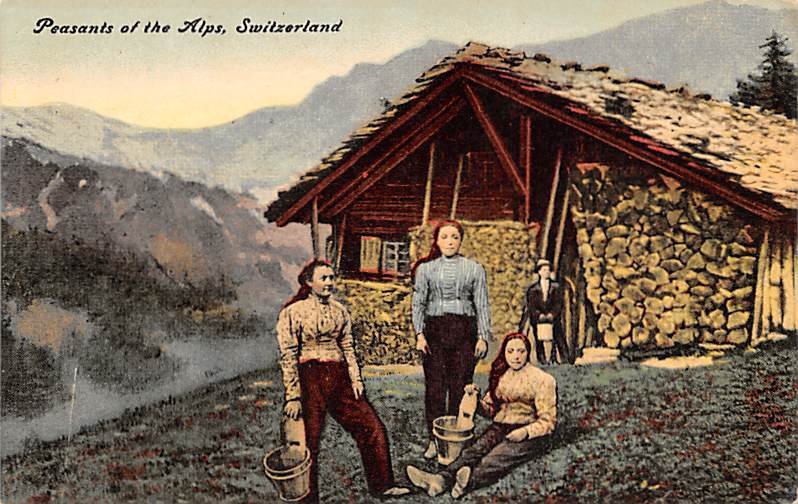 Peasants of the Alps Switzerland Unused 