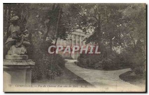 Old Postcard Compiegne Chateau of view of A Corner Park