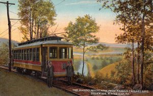 Delaware Water Gap  Pennsylvania Pocono Mtn. Trolley Line,Color Lithograph PC U7