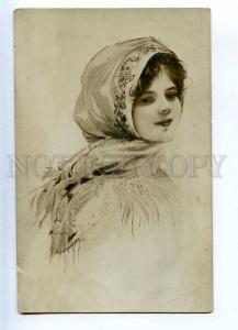 202944 Girl BELLE by Harrison FISHER old PHOTO AWE RUSSIA RARE