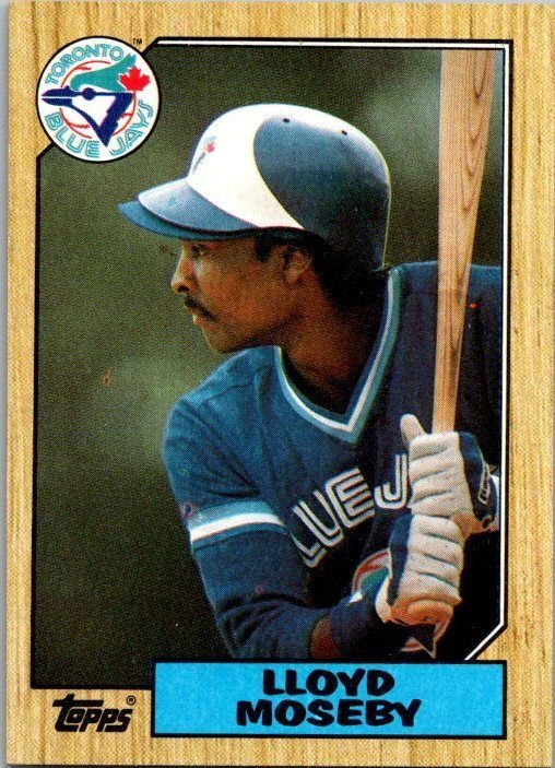 1987 Topps Baseball Card Lloyd Moseby Toronto Blue Jays sk3423