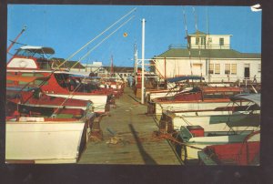 PORT ARANSAS TEXAS MATTHEWS BOAT BASIN VINTAGE BOATS POSTCARD