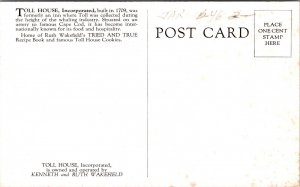 Toll House Whitman Massachusetts MA Built 1709 Postcard UNP Unused VTG Vintage 