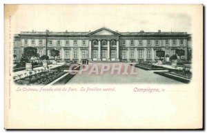 Old Postcard Compiegne Chateau Facade side of the park The park pavilion