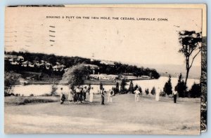 1910 Lakeville Connecticut CT Postcard Sinking Put 16th Hole Cedars Golf Course