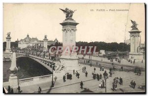 Old Postcard Paris Pont Alexandre III