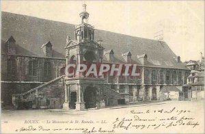 Old Postcard Rouen Monument St Romain (map 1900)