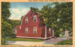 Vintage Postcard 1950's Betsy Williams Cottage Roger Williams Park Providence RI