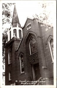 RPPC St Jacob's Lutheran Church Norwalk WI c1959 Vintage Postcard V61