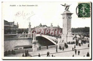 Old Postcard Paris Pont Alexandre III