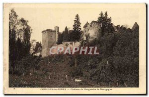 Old Postcard Couches les Mines Chateau Margaret of Burgundy