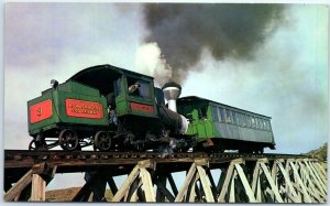 Postcard - Train, Mt. Washington Cog Railway, Mt. Washington, New Hampshire