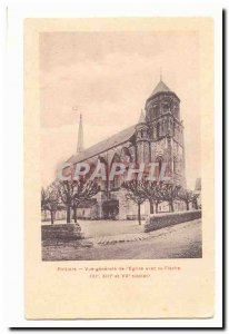 Poitiers Old Postcard General view of & # 39eglise with his arrow