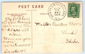 Crystal Lake IL Union School Buildings Postcard Illinois